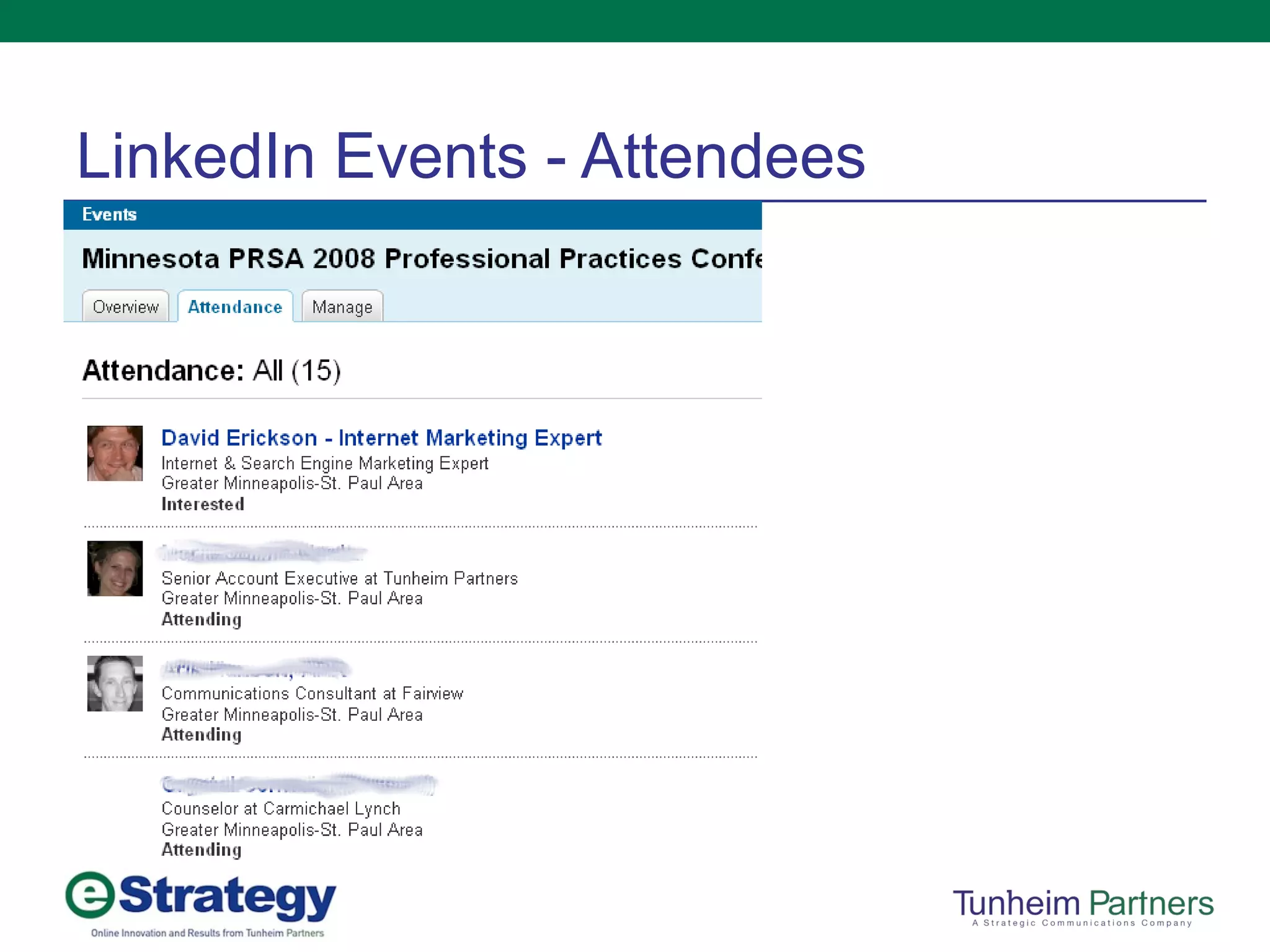 LinkedIn Events - Attendees 