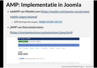 Google AMP @ Joomla! Performance Expert Sessie