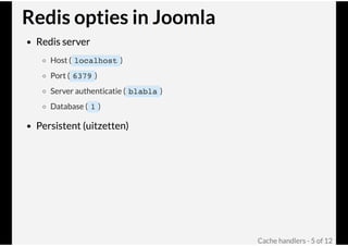 Cache handlers @ Joomla! Performance Expert Sessie