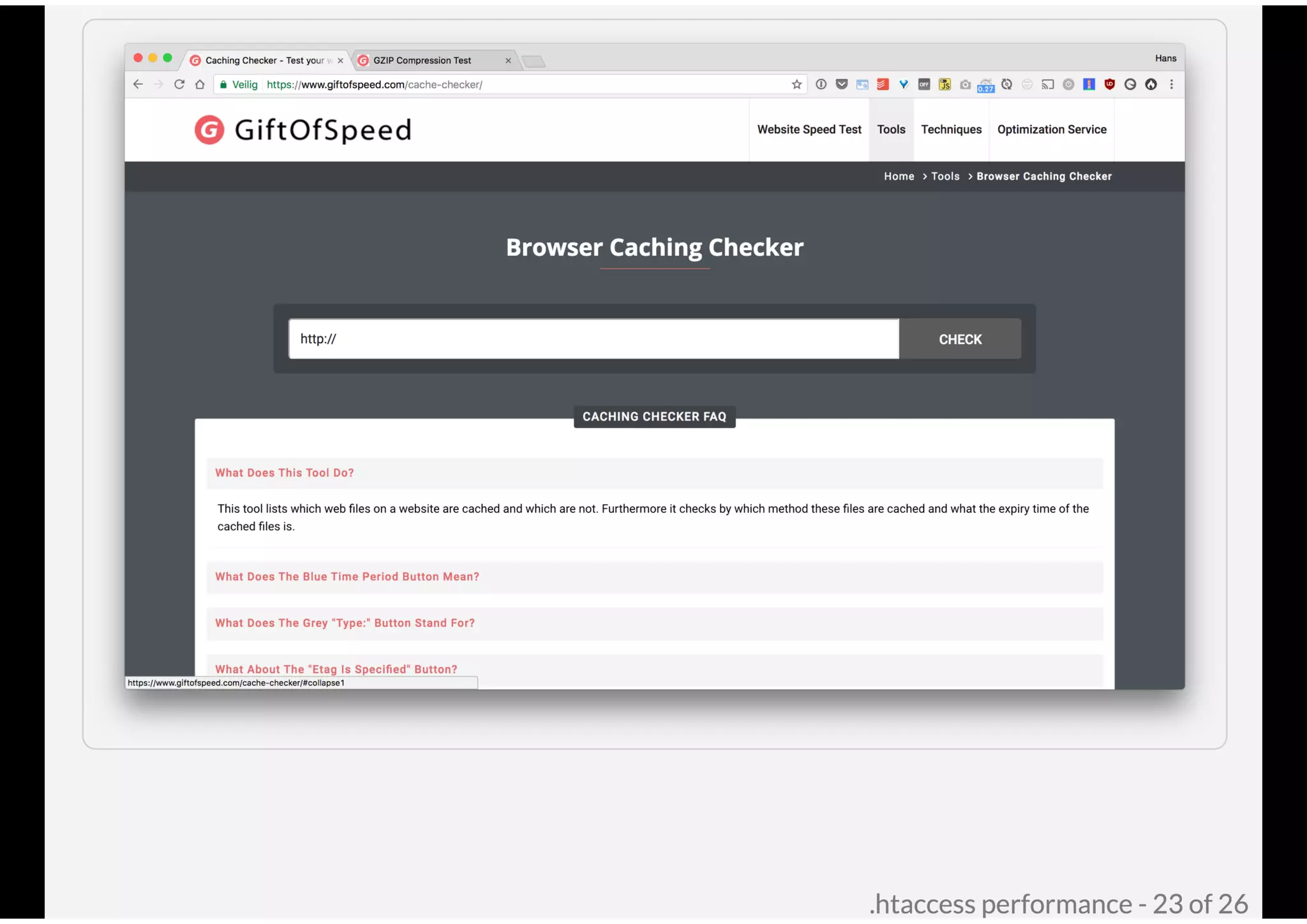 .htaccess performance @ Joomla! Performance Expert Sessie