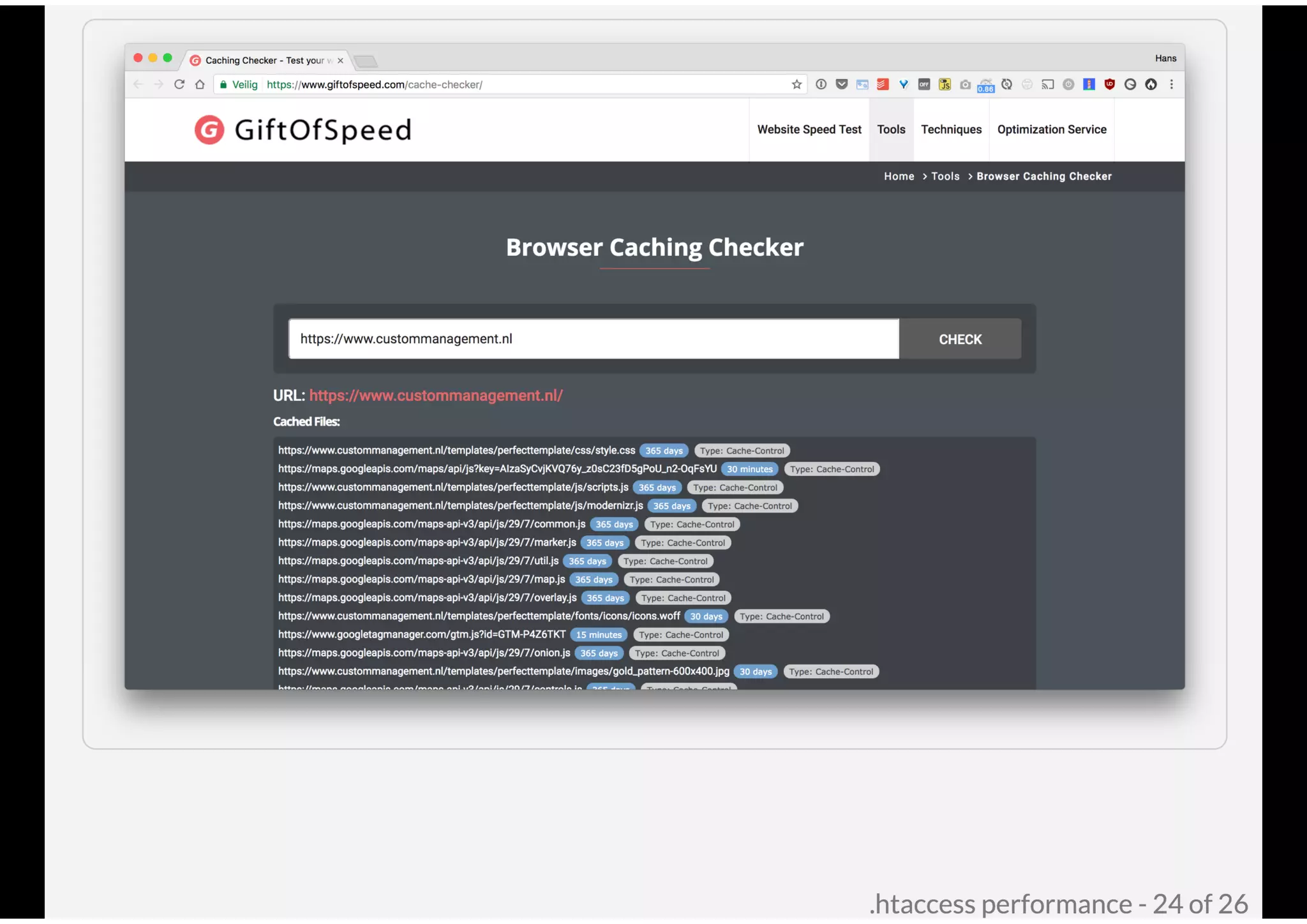 .htaccess performance @ Joomla! Performance Expert Sessie