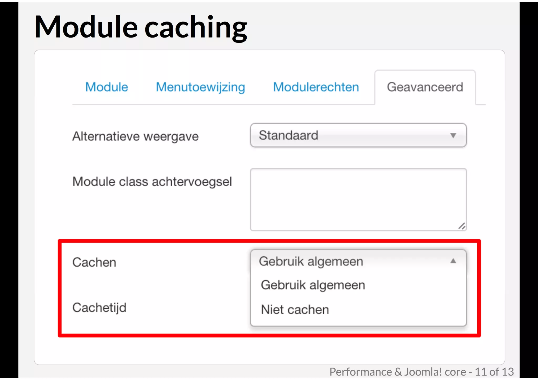 Performance & Joomla! core @ Joomla! Performance Expert Sessie