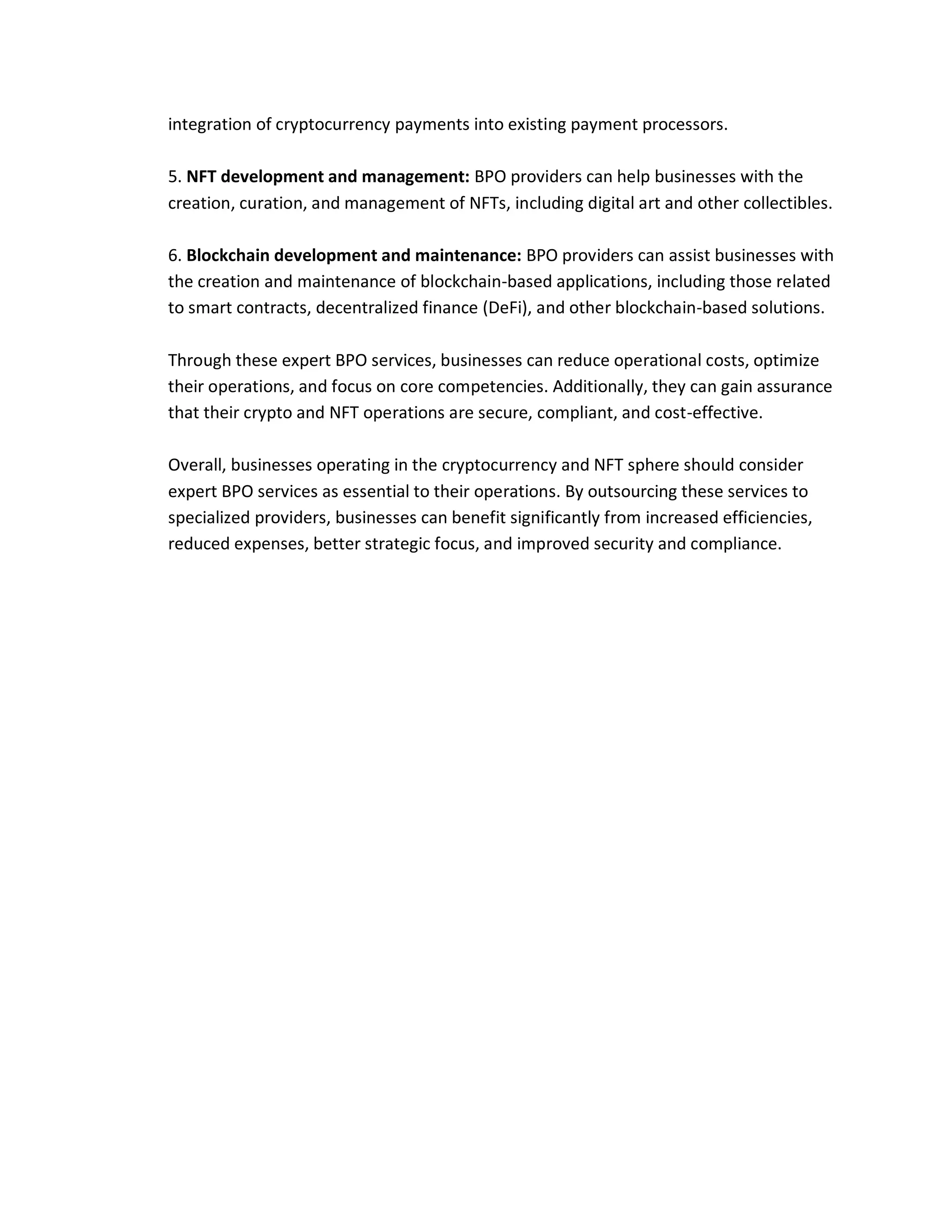 Expert BPO Services for Crypto and NFT | PDF