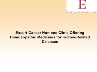 Expert Cancer Homoeo Clinic Offering
Homoeopathic Medicines for Kidney-Related
Diseases
 