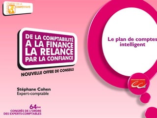 Le plan de comptes
                        intelligent




Stéphane Cohen
Expert-comptable
 