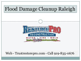 Flood Damage Cleanup Raleigh
Web - Trustrestorepro.com - Call 919-835-0676
 
