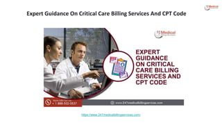 Expert Guidance On Critical Care Billing Services And CPT Code
https://www.247medicalbillingservices.com/
 