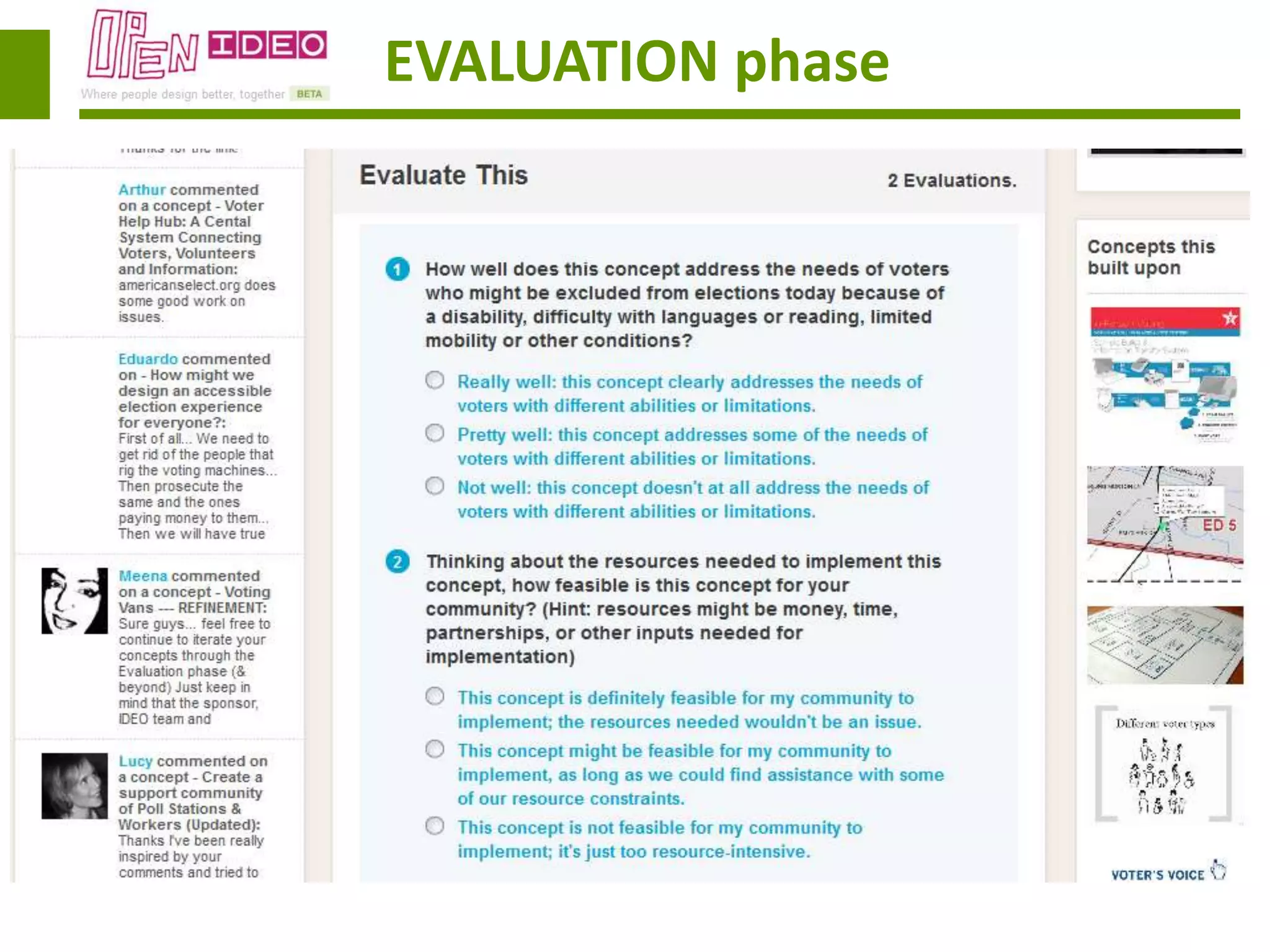 EVALUATION phase
 