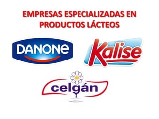 EMPRESAS ESPECIALIZADAS EN
   PRODUCTOS LÁCTEOS
 