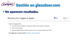 Gestión en glassdoor.com
 No aparecen resultados.
 
