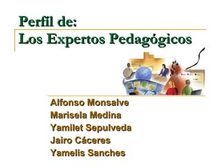 Perfíl de: Los Expertos Pedagógicos Alfonso Monsalve Marisela Medina Yamilet Sepulveda Jairo Cáceres Yamelis Sanches 