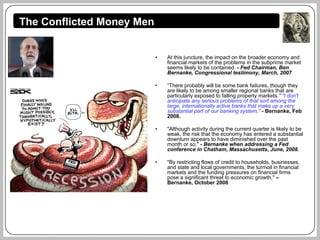 Experts On Credit Crisis