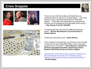 Experts On Credit Crisis