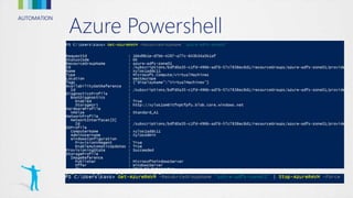AUTOMATION
Azure Powershell
 