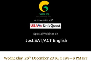 In association with
Wednesday, 28th December 2016, 5 PM – 6 PM IST
 