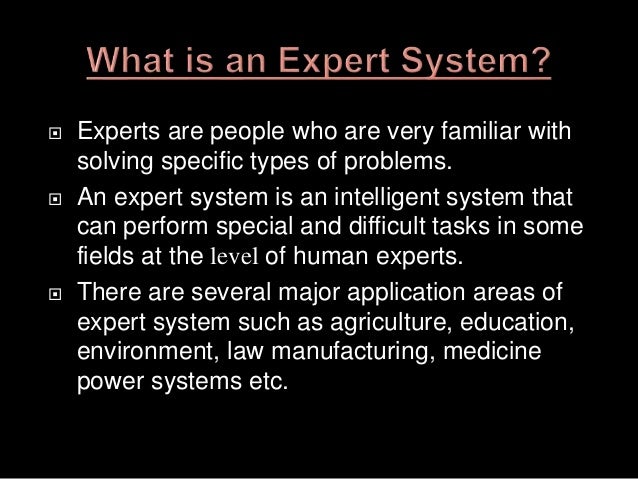 Expert system assignment