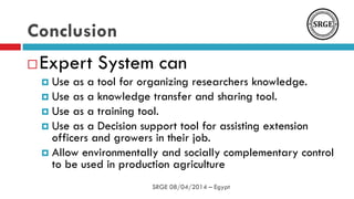 Expert systems in agriculture | PDF