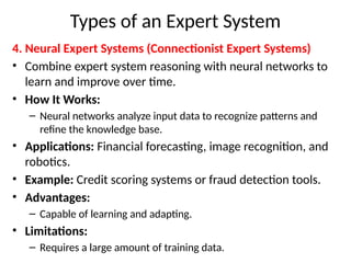 Comprehensive Overview of Expert Systems in Artificial Intelligence | PPTX