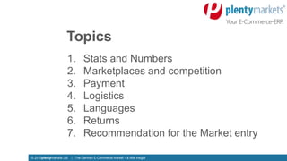 © 2015plentymarkets Ltd | The German E-Commerce market – a little insight© 2015plentymarkets Ltd | The German E-Commerce m...