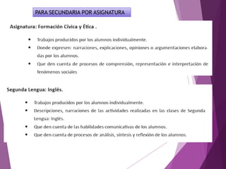PARA SECUNDARIA POR ASIGNATURA
 