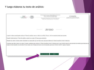 Y luego elaboras tu texto de análisis:
 