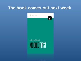 The book comes out next week
 