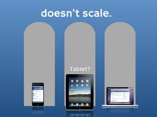doesn’t scale.



     Tablet?
 