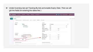 Configure Expiration Date on Product in Odoo 15