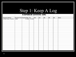 Step 1: Keep A Log

16

 