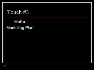 Touch #3
Mail a
Marketing Plan!

58

 