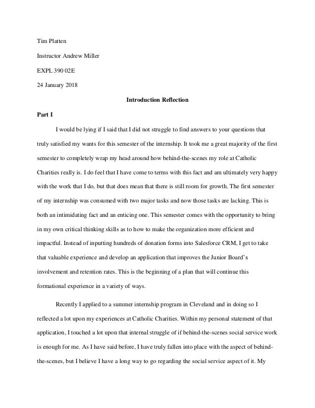 Expl 390 Intro Reflection