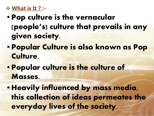 what is pop culture