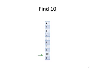 Find	
  10
19
4
3
8
7
2
9
1
6
10
5
 