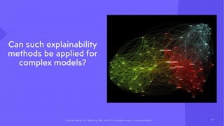 Can such explainability
methods be applied for
complex models?
2 1
Explain ab l e AI: Making ML and DL models more interpr et a b l e
 