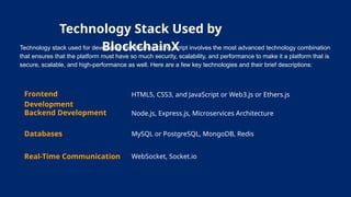 Tech Stack Binance Explained about Binance clone script - Overview by BlockchainX | PPTX