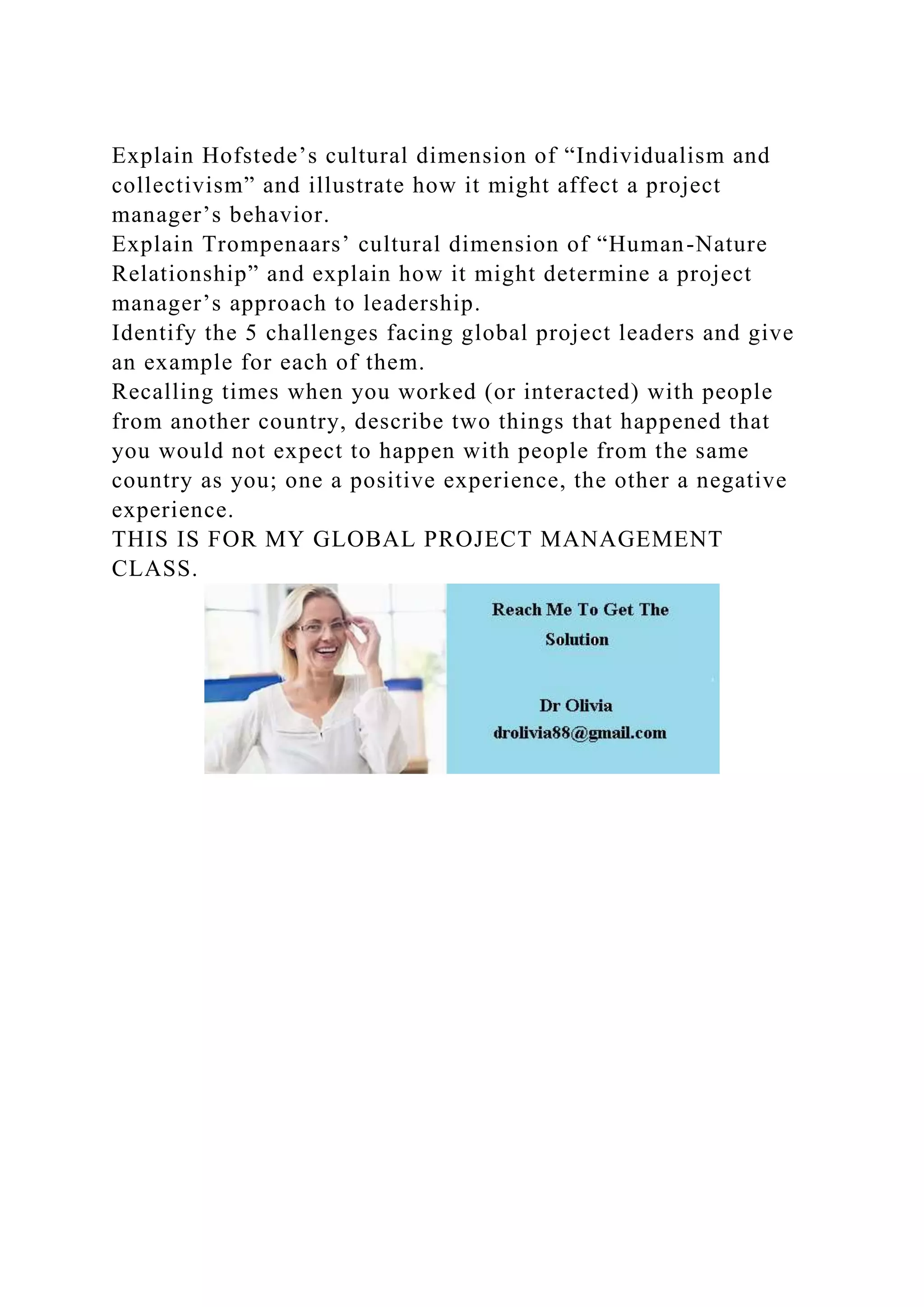 Individualism Approach Explain Hofstede’s cultural dimension of Individualism and collecti.docx