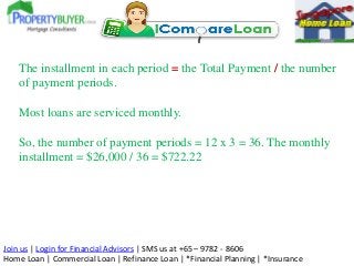 Join us | Login for Financial Advisors | SMS us at +65 – 9782 - 8606
Home Loan | Commercial Loan | Refinance Loan | *Finan...