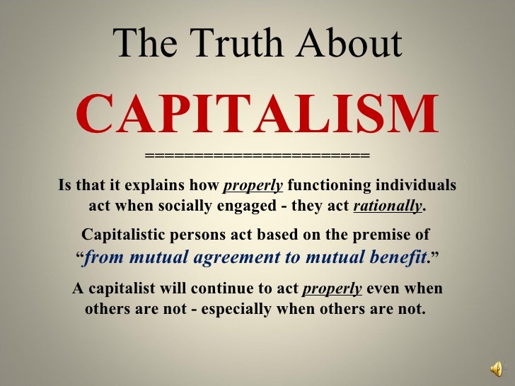 Significance of capitalism