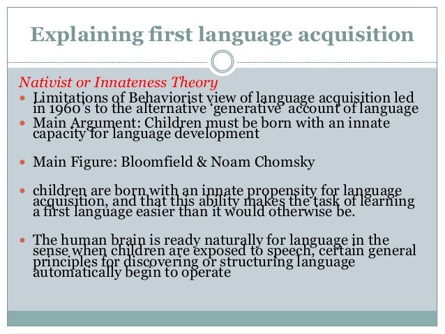 essay about first language acquisition