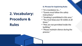 Practice Explaining Rules Explaining Procedure and Rules.pptx........... | PPTX