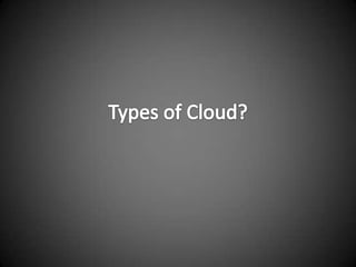 Types of Cloud?