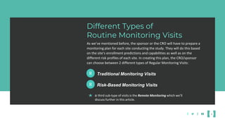Explaining the Different Types of Routine Monitoring Visits | PPTX
