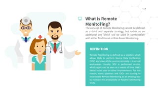 Explaining the Different Types of Routine Monitoring Visits | PPTX