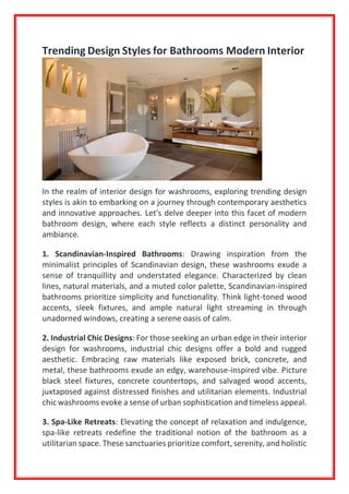 Explaining the Hidden Treasures of Modern Bathroom Design ...