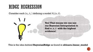 Explaining the idea behind automatic relevance determination and bayesian interpolation