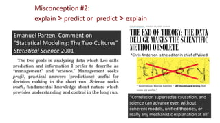 Explain Prediction Statistical Modeling in 3D: Describing, Explaining and Predicting | PPTX