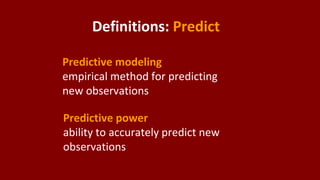 Statistical Modeling in 3D: Describing, Explaining and Predicting | PPTX