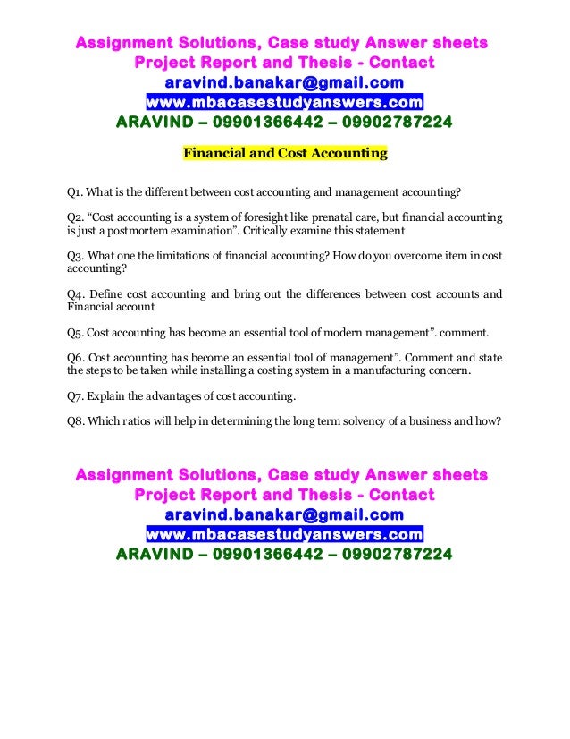 Explain the advantages of cost accounting 