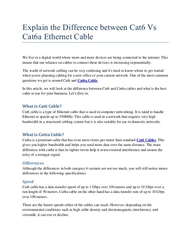 Explain the Difference between Cat6 Vs Cat6a Cable.pdf