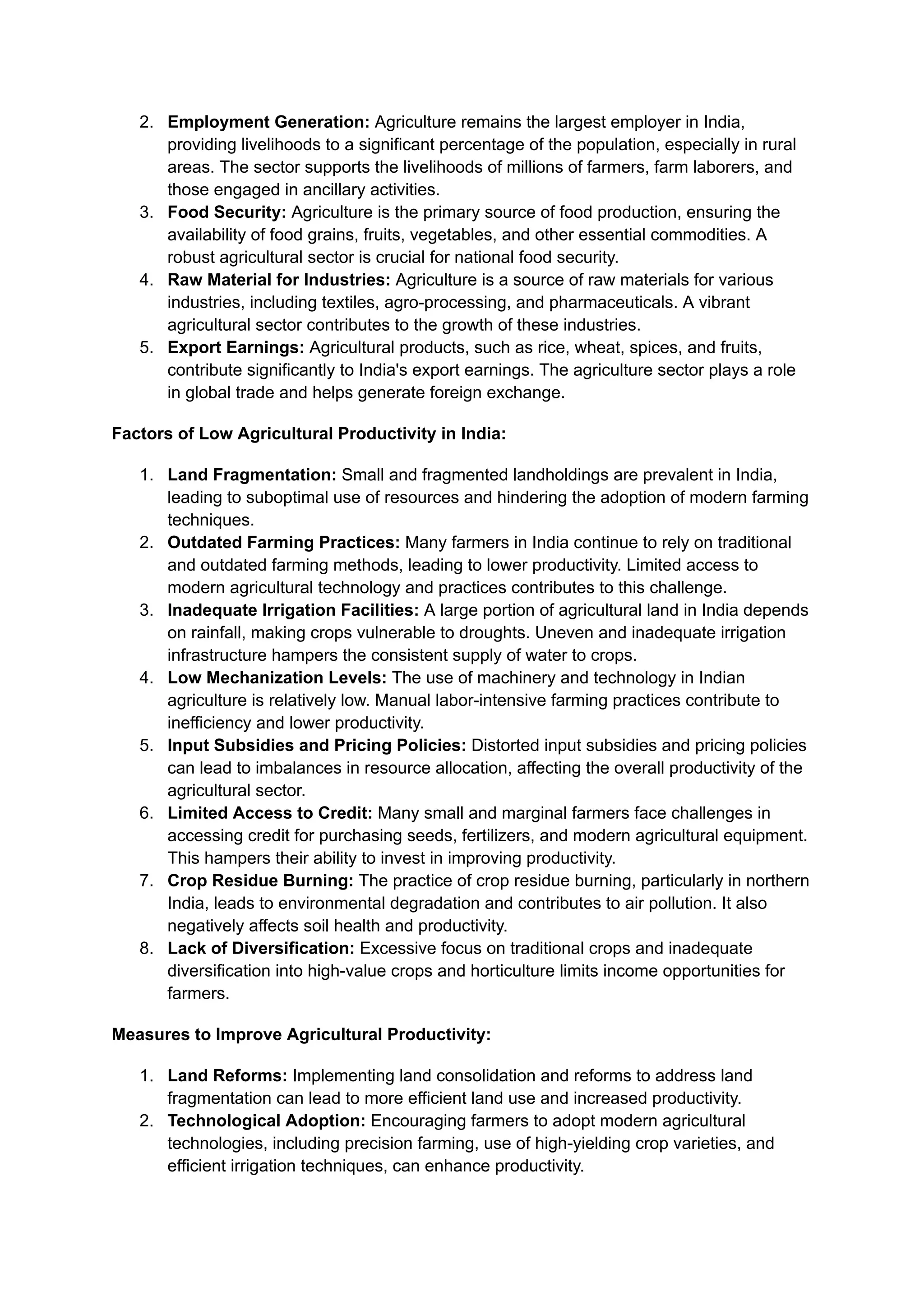 Explain the importance of agriculture sector in India.pdf